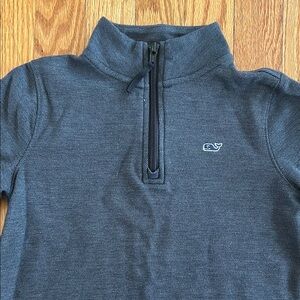 Boys Gray Quarter-Zip Pullover